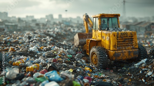 Trash Piles in Remote Areas. Trash piles in remote areas or regions less exposed to environmental issues, aiming to raise awareness about the global impact of waste problems.