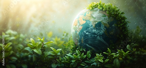 Eco-Friendly Earth Day Celebration: A Sustainable Future Generative AI photo