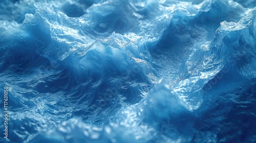 Blue fluid abstract background with high detail for unique texture. © pengedarseni