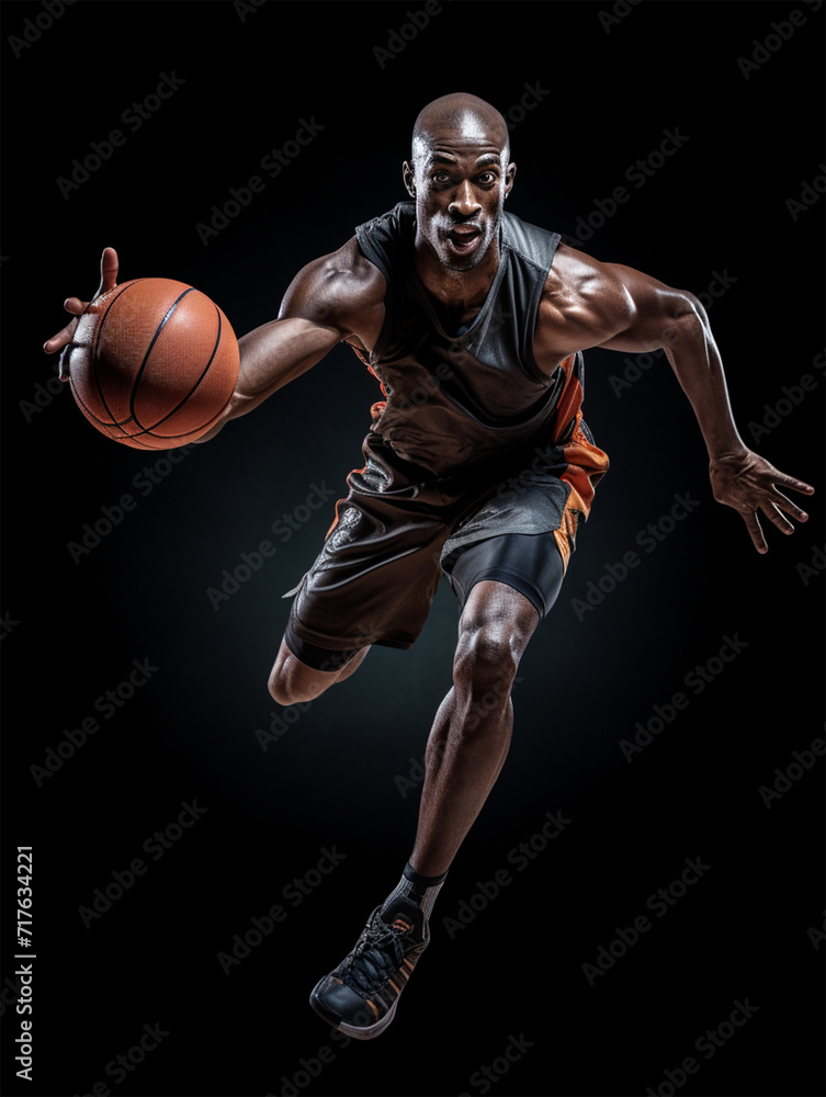 basketball player with ball generative ai basketball player with ball generative ai