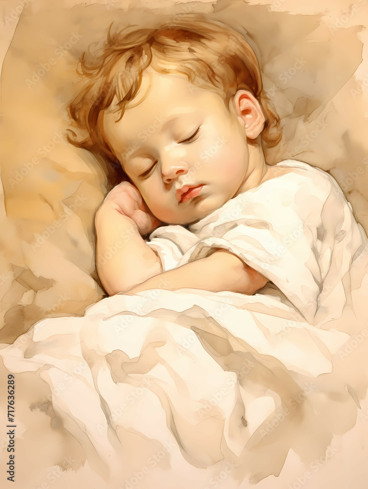 Baby Sleeping In A White Blanket, A Baby Sleeping In A Blanket Baby Sleeping In A White Blanket, A Baby Sleeping In A Blanket