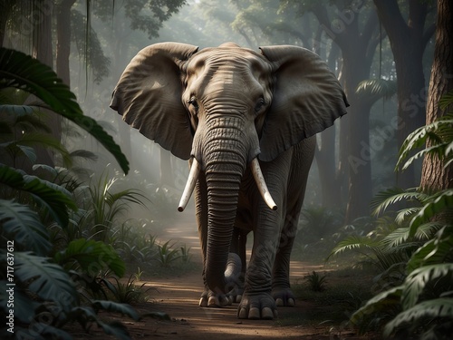 elephant in the forest 
