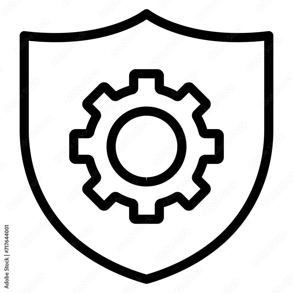 shield with gear icon