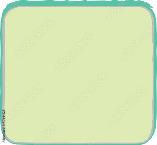 green square, frame, icon, vector, object