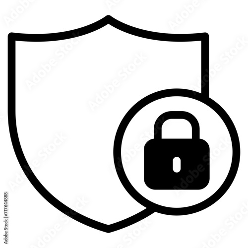 shield with padlock