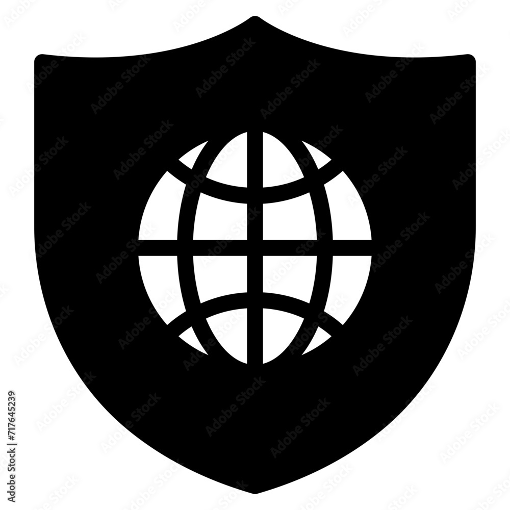 Secure internet connection. Online protection shield icon Secure internet connection. Online protection shield icon