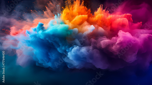 Dust explosion Holi background, indian traditional festival