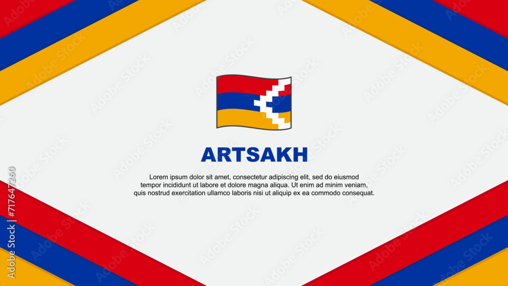 Artsakh Flag Abstract Background Design Template. Artsakh Independence Day Banner Cartoon Vector Illustration. Artsakh Template Artsakh Flag Abstract Background Design Template. Artsakh Independence Day Banner Cartoon Vector Illustration. Artsakh Template