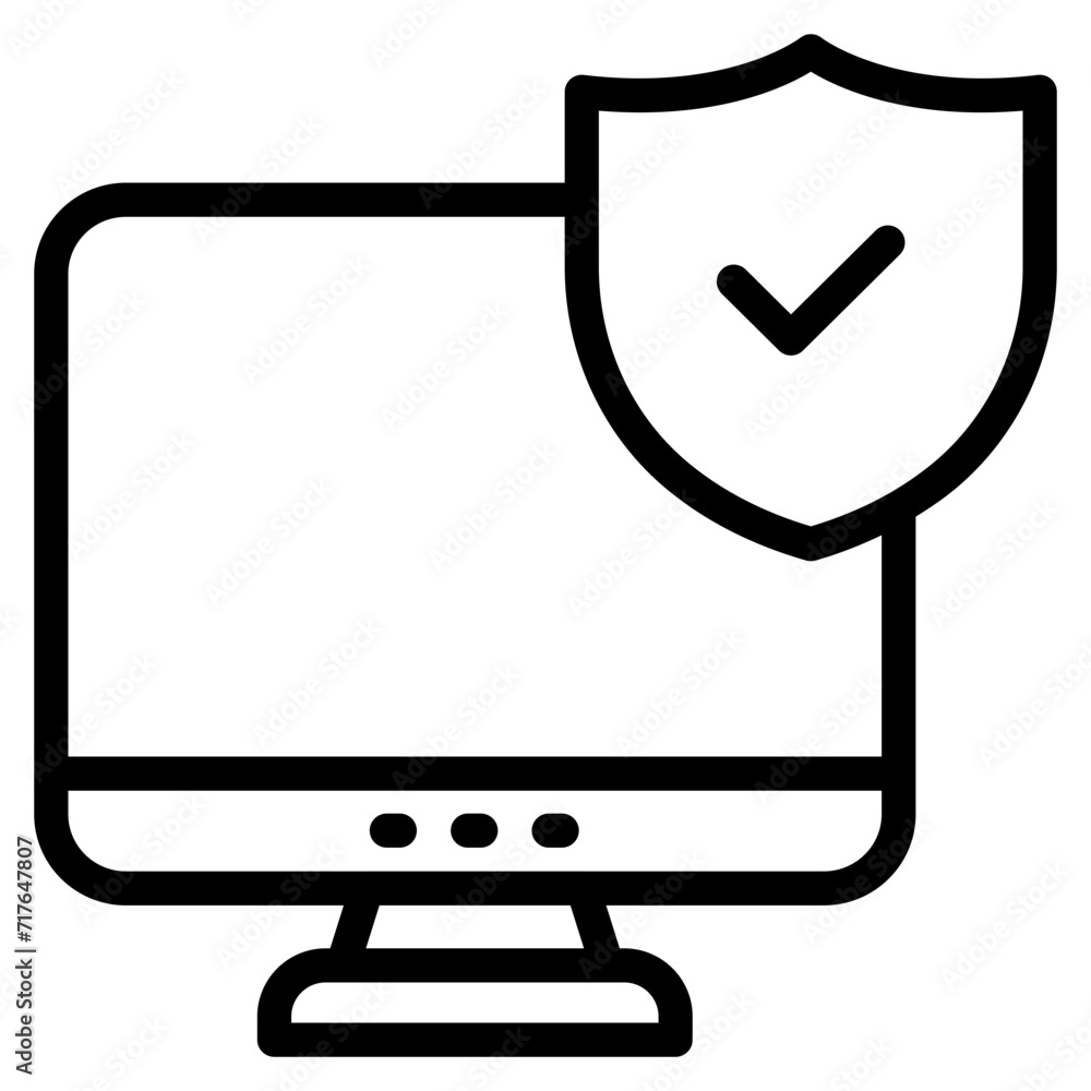 computer with shield protection computer with shield protection
