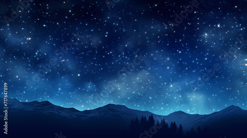 Starry Night Sky with a lot of Stars Background