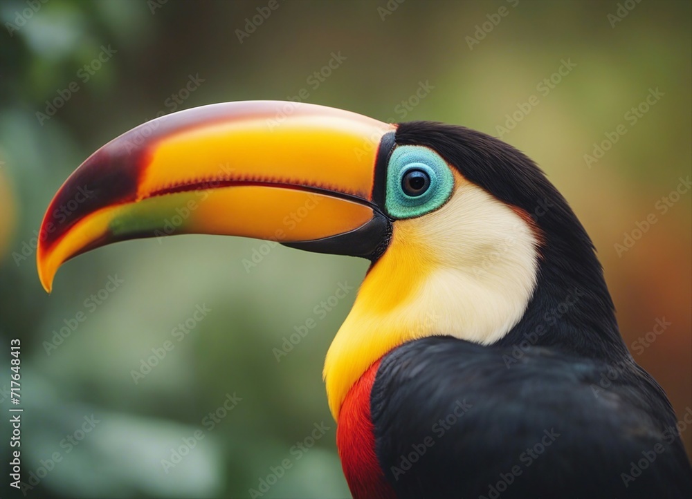 Portrait of Toucan bird. Costa Rica wild Tucan. isolated orange background
Portrait of Toucan bird. Costa Rica wild Tucan. isolated orange background