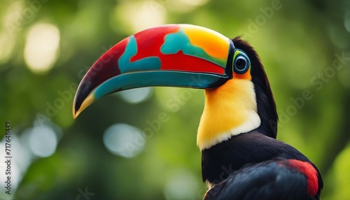 Portrait of Toucan bird. Costa Rica wild Tucan 