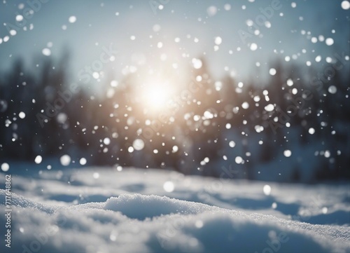 Snowy mountain landscape 