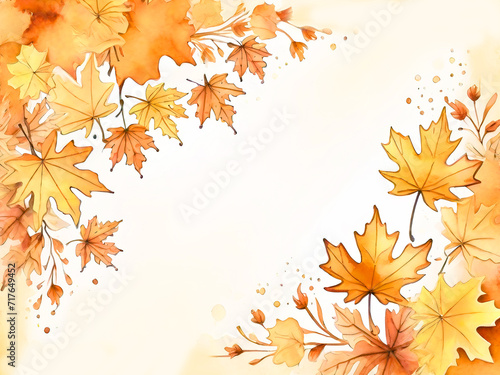 autumn background with leaves generative ai