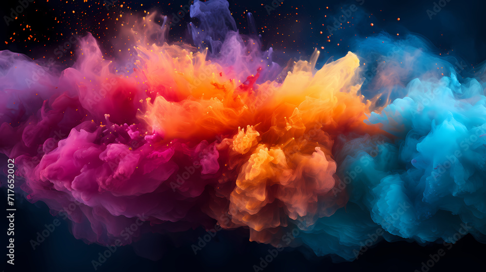 Dust explosion abstract background, Holi background Dust explosion abstract background, Holi background