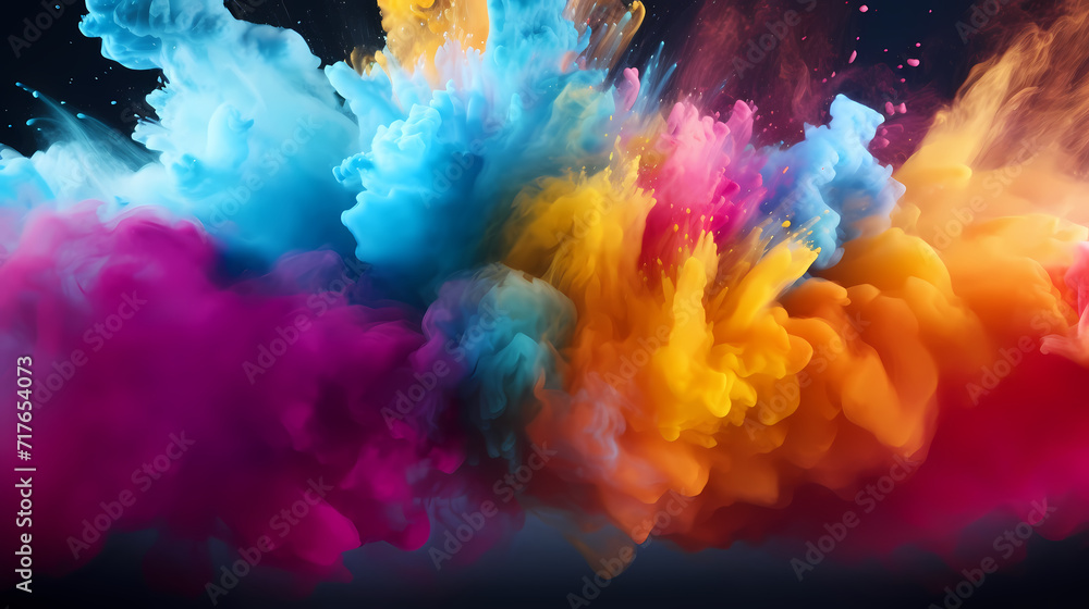 Dust explosion abstract background, Holi background Dust explosion abstract background, Holi background
