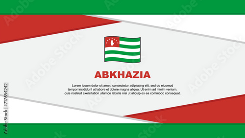 Abkhazia Flag Abstract Background Design Template. Abkhazia Independence Day Banner Cartoon Vector Illustration. Abkhazia Vector