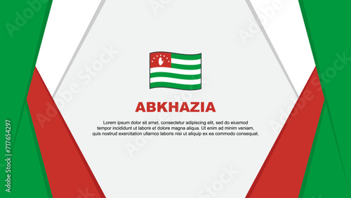 Abkhazia Flag Abstract Background Design Template. Abkhazia Independence Day Banner Cartoon Vector Illustration. Abkhazia Background