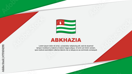 Abkhazia Flag Abstract Background Design Template. Abkhazia Independence Day Banner Cartoon Vector Illustration. Abkhazia