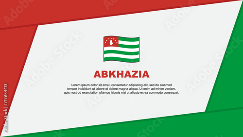 Abkhazia Flag Abstract Background Design Template. Abkhazia Independence Day Banner Cartoon Vector Illustration. Abkhazia Banner