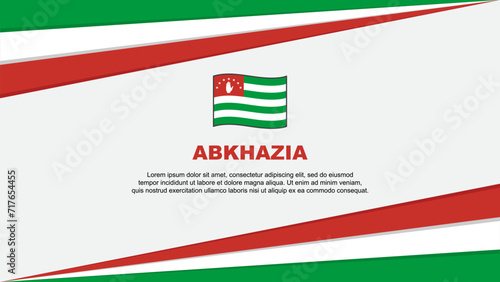 Abkhazia Flag Abstract Background Design Template. Abkhazia Independence Day Banner Cartoon Vector Illustration. Abkhazia Design
