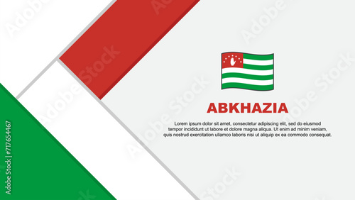 Abkhazia Flag Abstract Background Design Template. Abkhazia Independence Day Banner Cartoon Vector Illustration. Abkhazia Illustration