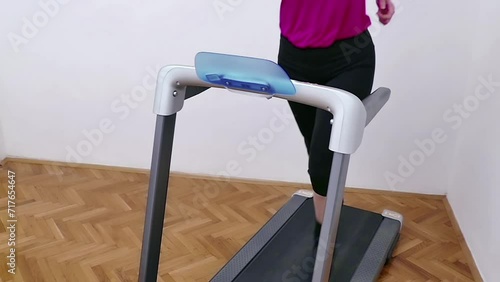 Slow Motion Footage of Running on a Treadmill, Video Clip