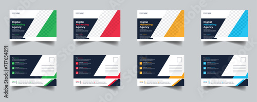 Modern Creative Corporate Post Card Template, Vector Template for Opening Invitation Editable, Professional Business Postcard Design, Event Card Design, Invitation Design, Direct Mail EDDM Template