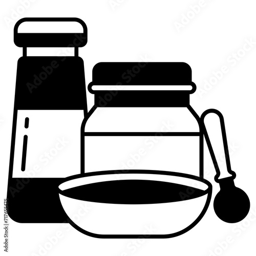 sippy cup glyph and line vector illustration