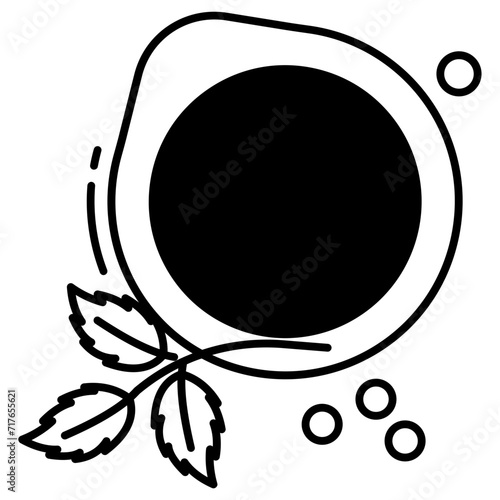 baby puree bowl glyph and line vector illustration