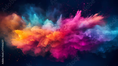 Dust explosion abstract background, Holi background