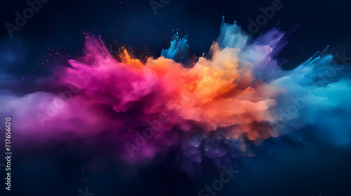 Dust explosion abstract background, Holi background