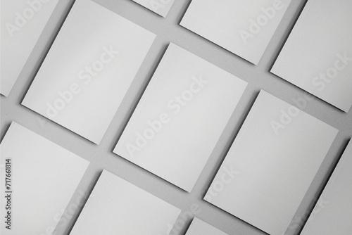Realistic Paper Texture Magazine Covers Mockup Top View 