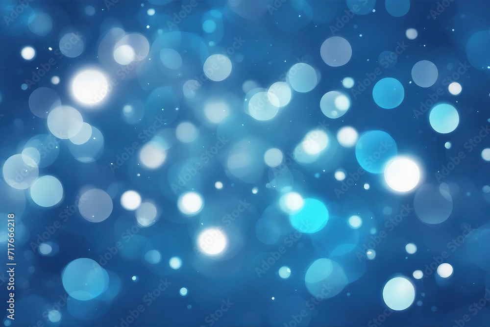 view of beautiful blue bokeh light effect design