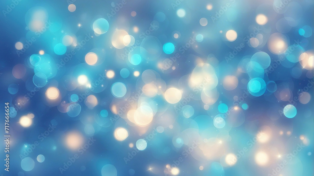 view of beautiful blue bokeh light effect design