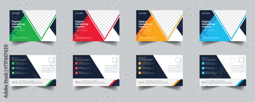 Modern Creative Corporate Post Card Template, Vector Template for Opening Invitation Editable, Professional Business Postcard Design, Event Card Design, Invitation Design, Direct Mail EDDM Template