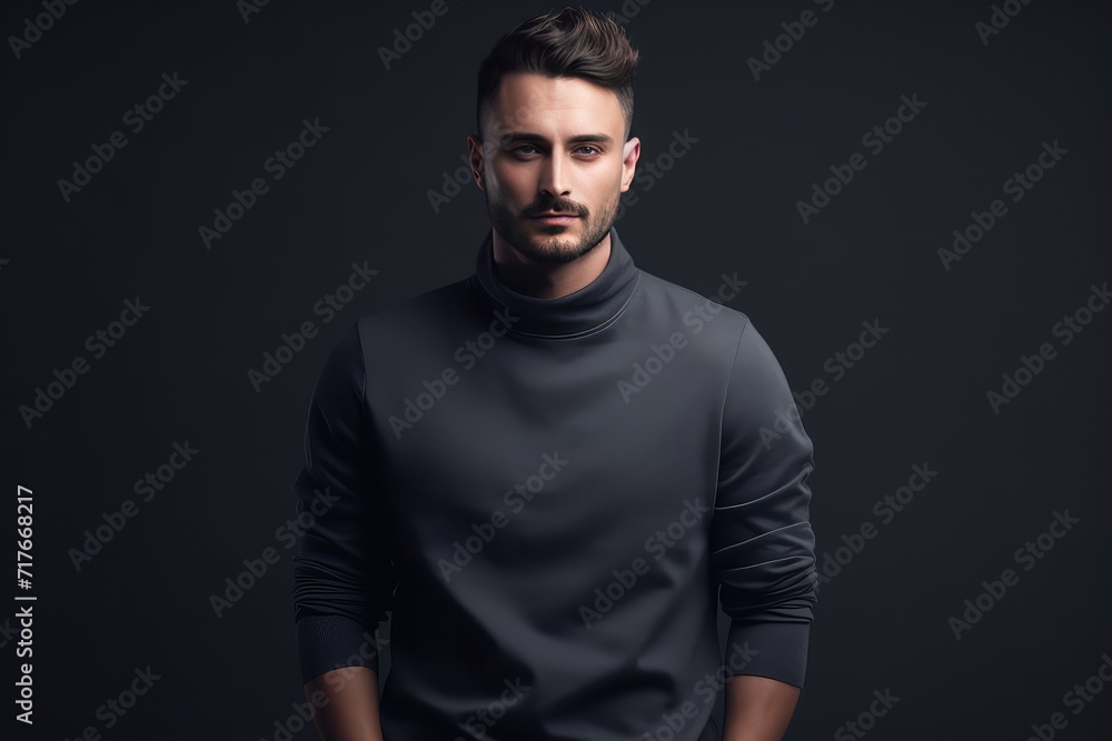 fashionable and confident male model with positive vibes