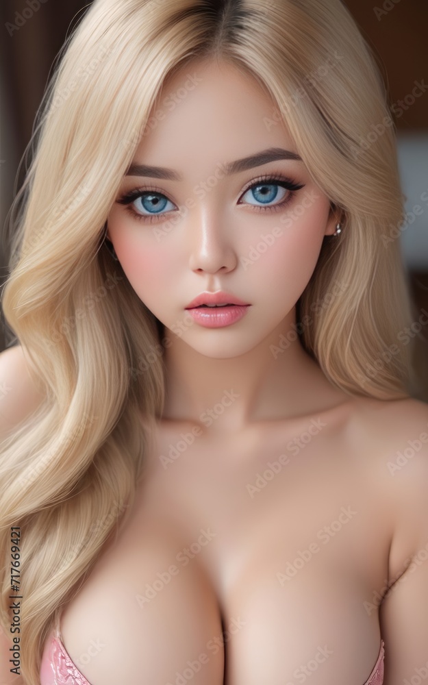 beauty babydoll face close-up shot photo of cute 18 years old lady, green eyes. long blond hair beauty babydoll face close-up shot photo of cute 18 years old lady, green eyes. long blond hair