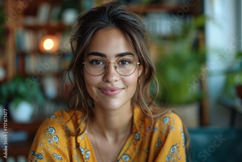 Yellow Dress and Glasses: A Catchy and Optimized Adobe Stock Title Generative AI