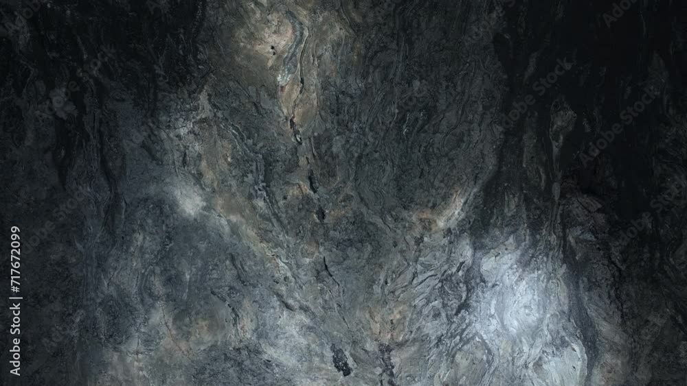 Surreal patterns and textures in Iceland, top down aerial view at night Surreal patterns and textures in Iceland, top down aerial view at night