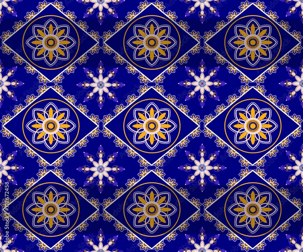 pattern with blue flowers pattern with blue flowers