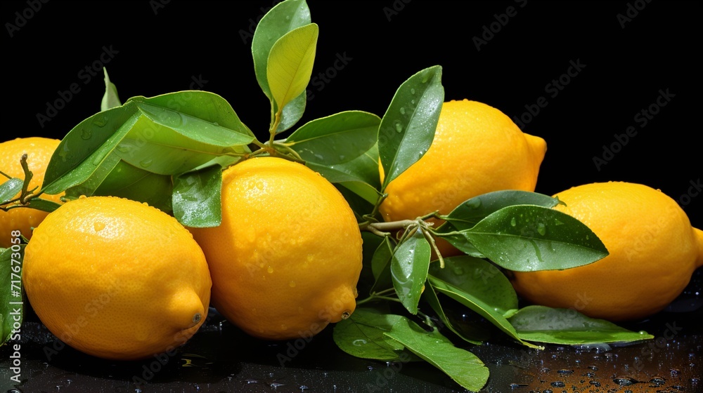 lemons on a wooden table