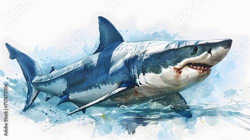 illustration with the drawing of a Shark
