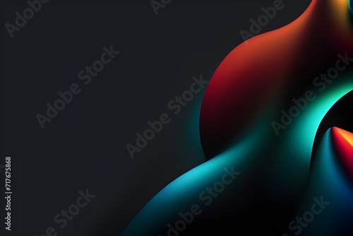 abstract waves gradient glowing background 