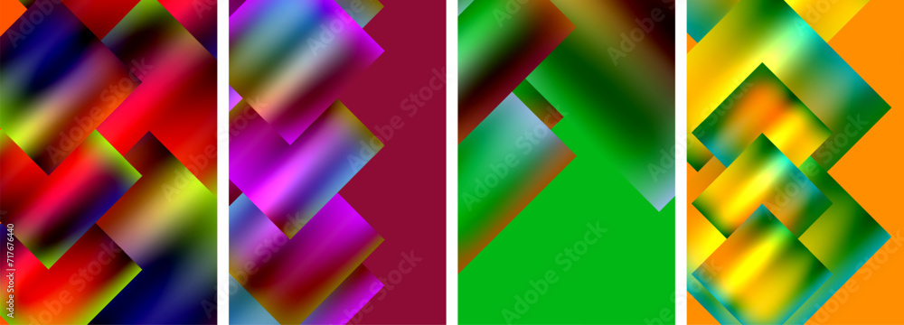 Colorful metal square abstract poster backgrounds Colorful metal square abstract poster backgrounds