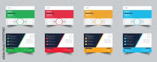 Modern Creative Corporate Post Card Template, Vector Template for Opening Invitation Editable, Professional Business Postcard Design, Event Card Design, Invitation Design, Direct Mail EDDM Template