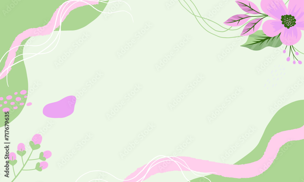 Vector hand painted floral background design