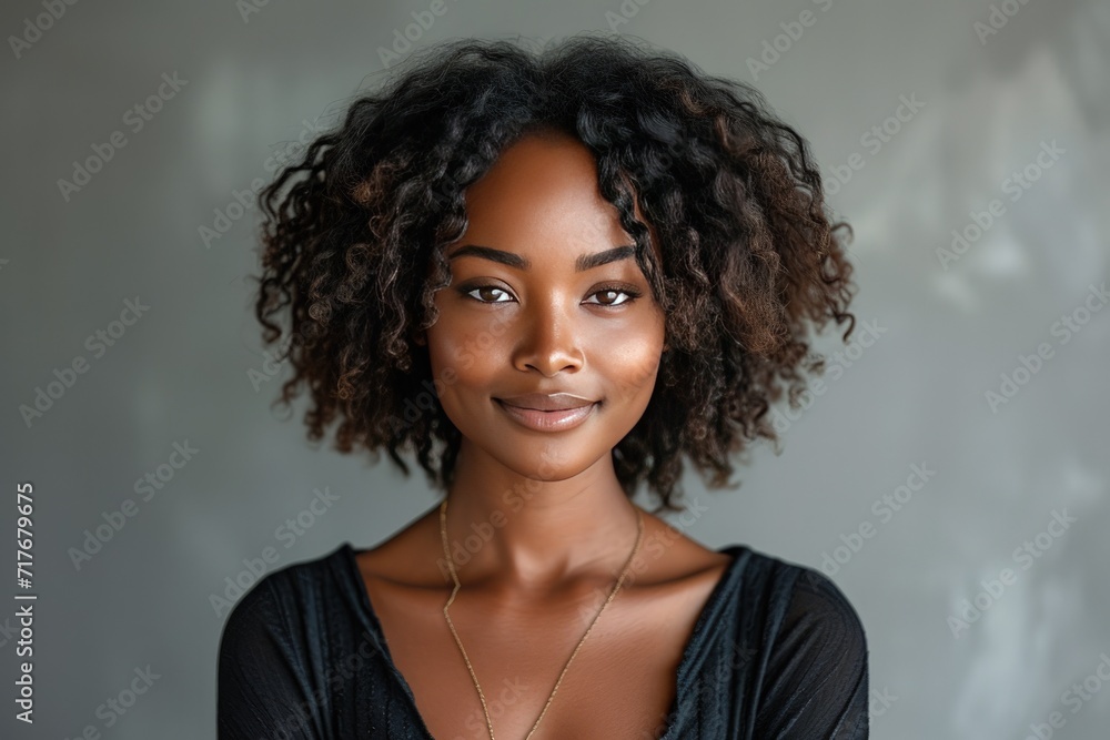 Young African American woman smiling with confidence
Young African American woman smiling with confidence