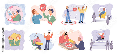 Personal zone vector illustration. Understanding and acknowledging our feelings is vital aspect personal growth Positioning ourselves in supportive environment propels personal development Protection