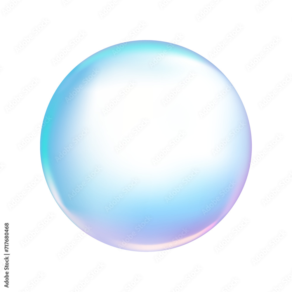vector clear bubble element on white background
